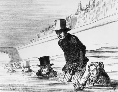 Parisians Already Taking Their Precautions to Avoid Being Roasted by the Comet by Honoré Daumier